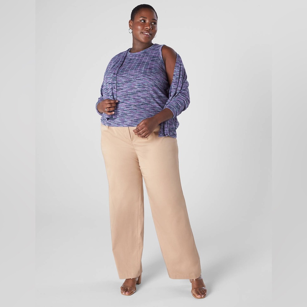Women's Tan Wide-Leg Pants